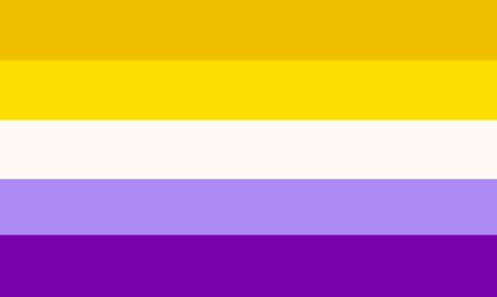 yellow and purple striped intersex flag