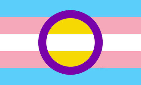 yellow and purple striped intersex flag