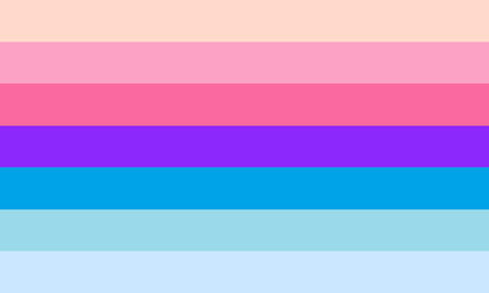 pink to blue gradient striped flag