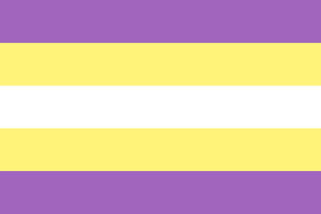 purple and yellow trans flag