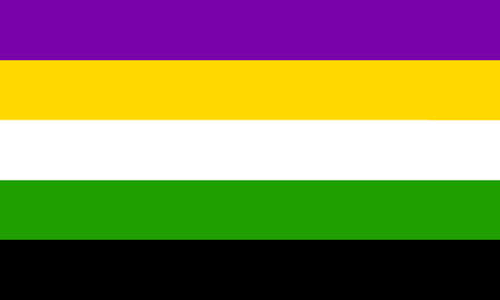 intersex and neutrois flag combo